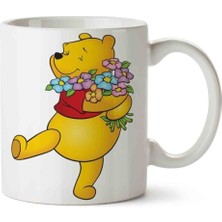 Winnie The Pooh Çiçek 2 Porselen Kupa Bardak