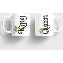 Beyaz King Queen Sevgili Kupaları