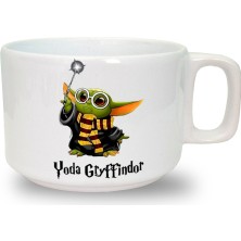 Yoda Gryffindor Baskılı Seramik Beyaz Kahve Kupası