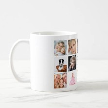 Çoklu Resim Kolajı Anneler Gününe Özel Resimli Kupa Bardak