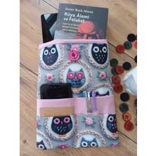 TUYLUTUKKAN Sevimli Baykuşlar 20×27 cm 4 Ceplı Kıtap ve Tablet Kılıfı