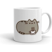 Beyaz Pusheen Coffee Baskılı Kupa