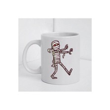 Yürüyen Mumya Gigürlü Beyaz Baskılı Kupa