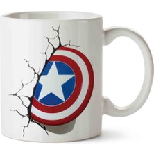 Captain America Shield Porselen Kupa Bardak