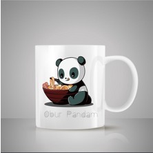 Sevimli Obur Panda Baskılı Kupa