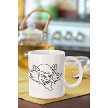 Cadı Suratı Baskılı Porselen Kupa Bardak