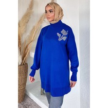 Julude Gülseli Taş Işlemeli Tesettür Triko Tunik P-00020359