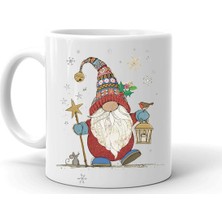 Yılbaşı Noel Temalı Beyaz Seramik Kupa