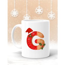 G Harf Baskılı Yılbaşına Özel Kupa Bardak - Yılbaşı Kupa - Noel Hediye - Yılbaşı Hediyesi