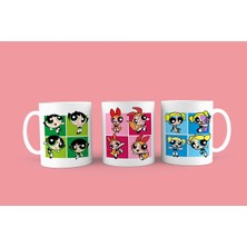 Powerpuff Girls 3'lü Set Baskılı Kupa Bardak