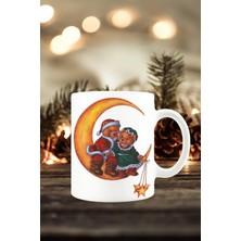 Yılbaşı Yeni Yıl Konseptli Noel Ayıcıklar Baskılı Kupa Bardak