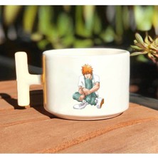 Bleach Ichigo Kurosaki Baskılı Beyaz T Kulp Kupa Bardak