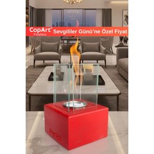 Muko Kırmızı Biyoetanol Masaüstü Şömine - 1 Lt Yakıt Hediye