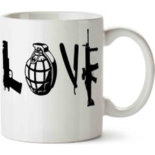 Asker Love Porselen Kupa Bardak