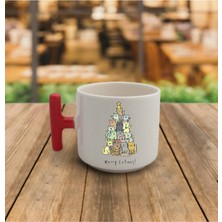 Yılbaşı Noel Temalı El Yapımı T Kupa