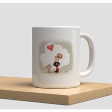 Beyaz Kupa Bardak A177 - Yeni Yıl Yılbaşı Noel Baba Yılbaşı Kış Kar