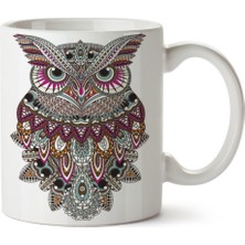 Baykuş Owl Kızgın Porselen Kupa Bardak