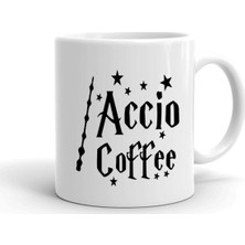 Accio Cafe Baskılı Seramik Beyaz Kupa