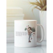 Beyaz Kupa Bardak Aşk Sevgililer Günü