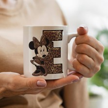 Mickey Mouse Minnie Temalı E Harfli Kupa Bardak