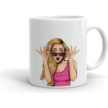 Pop Art Girl Baskılı Kupa