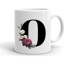 O Harfi Baskılı Seramik Beyaz Kupa