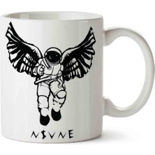 Astronot Kanatlı Melek Astronot Porselen Kupa Bardak