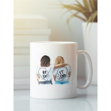 Beyaz Kupa Bardak Arkadaşlık Dostluk Kardeşlik