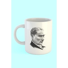 Atatürk Çizim Baskılı Kahve Kupası