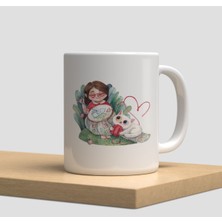 Beyaz Kupa Bardak A111 - Snoopy Yeni Yıl Arkadaşlık Dostluk Kardeşlik Aşk Sevgi Yılbaşı