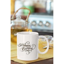 Doğum Günü Özel Baskılı Porselen Kupa Bardak
