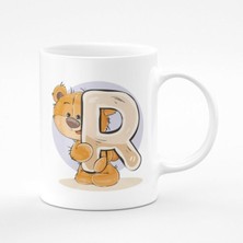 R Harfli Ayıcıklı Çocuklar Için Baskılı Kupa