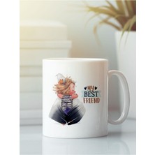 Beyaz Kupa Bardak G137 Aşk Dostluk Arkadaşlık Sevgi Kardeşlik Doğumgünü