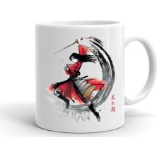Mulan Baskılı Seramik Beyaz Kupa 1