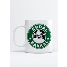 Erdal Bakkal Starbucks Logo Baskılı Porselen Kupa Bardak