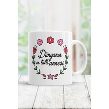 Beyaz Dünyanın En Tatlı Annesi Kupa Bardak