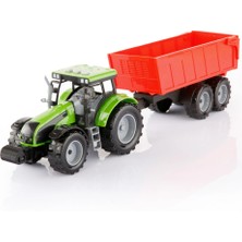 Aya Toys Römorklu Işıklı ve Sesli Traktör - Yeşil