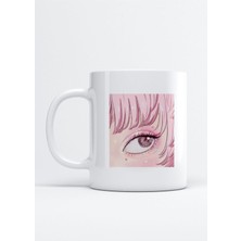Anime Pembe Aesthetic Baskı Porselen Kupa Bardak