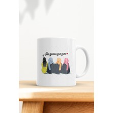 4 Arkadaşa Özel Her Zaman Yan Yana Kupa Bardak