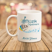 Kişiye Özel Müzik Öğretmeni Tasarımlı Kupa