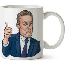Elon Musk Telegram Astronot Porselen Kupa Bardak