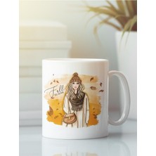 Beyaz Kupa Bardak Aşk Sonbahar