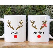 Yılbaşı Özel Tasarım Noel Anne Baba Çift Kupası