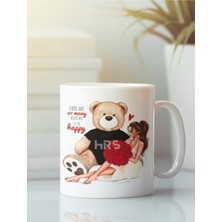 Beyaz Kupa Bardak Aşk Doğumgünü Sevgililer Günü