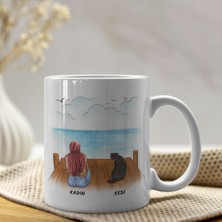 Kişiye Özel Anneler-Kadınlar Günü Kedi Annesi Kupası (Tesettürlü)