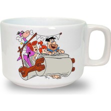 Taş Devri Baskılı Seramik Beyaz Kahve Kupası