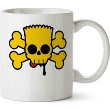 Bart Simpson Kuru Kafa Porselen Kupa Bardak
