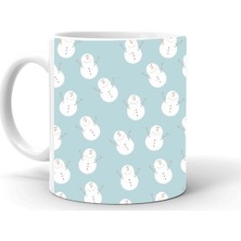 Yılbası Noel Temalı Baskılı Seramik Beyaz Kupa