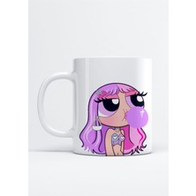 Powerpuff Girls Blossom Çizgi Film Karakteri Baskılı Beyaz Kupa Bardak