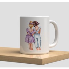 Beyaz Kupa Bardak A208 - Aşk Hediye Doğumgünü Yılbaşı Sevgi Arkadaşlık Dostluk Kardeşlik Vintage